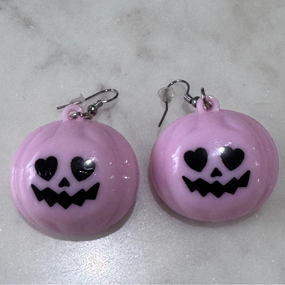 Light up Pink Pumpkin Earrings